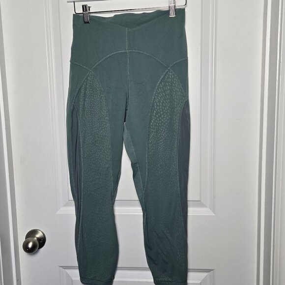 Lululemon Nulu and Mesh Mid-Rise Yoga Crop 23" - 8 Tidewater Teal - Picture 4 of 8